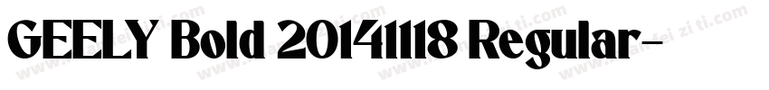 GEELY Bold 20141118 Regular字体转换